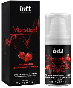 Vibration Gel Excitante que Vibra Sabor Morango 17ml – Cosmético Íntimo | Intt