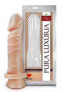Prótese Pura Luxúria Realístico com Ventosa 15,3 × 4,5 cm – Acessório Íntimo | Sexy Fantasy
