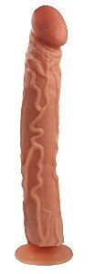 Prótese Realística Garanhão Com Veias E Glande Salientes Com Ventosa 32X5CM - Prazer e Cia