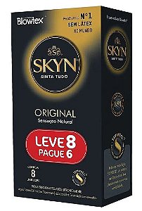 Preservativo Skyn Original Lubrificado Sem Látex com 8 Unidades – Proteção e Conforto | Blowtex