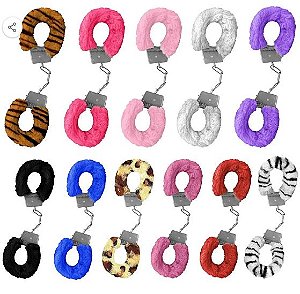 Algema de Metal com Pelúcia Revestida Fur Love Cuffs – Acessório Erótico | Sexy Import
