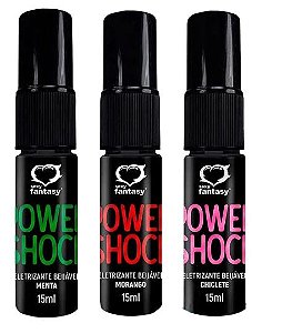 Power Shock Excitante Eletrizante Beijável Unissex 15ml – Cosmético Íntimo | Sexy Fantasy