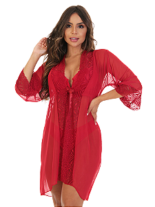 Robe Sensual em Tule e Renda Jessica