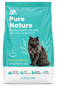 Areia Higiênica Biodegradável Manzz Pure Nature – Grãos Balanceados, Baixa Poeira, Controle Natural de Odores – 4,5kg (9