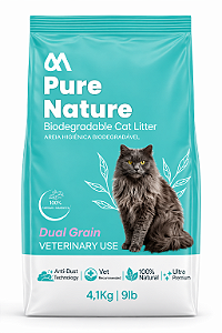 Areia Higiênica Biodegradável Manzz Pure Nature – Mistura de Grãos Duplos, Aglomeração Forte, Controle de Odores – 4,5kg