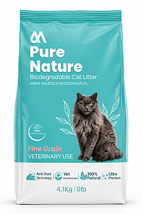 Areia Higiênica Biodegradável Manzz Pure Nature – Grãos Finos, Aglomeração Rápida, Controle Natural de Odores – 4,5kg