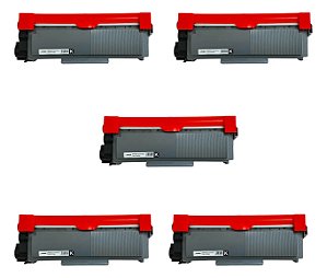 Kit 05 Toners Para Brother Tn660 Tn2340 Tn2370 2,6k Premium