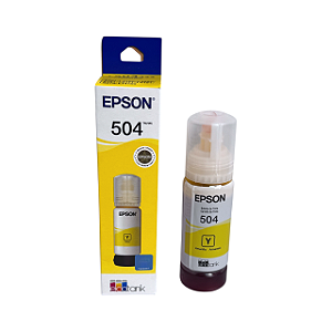 Refil de Tinta Epson T504 T504422 Amarelo 70ml Original