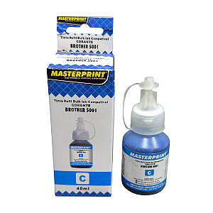 Refil de Tinta para Brother BT5001C T220 T420 T510 T520 T710 T720 T820 T4000 T4500 48ml Ciano