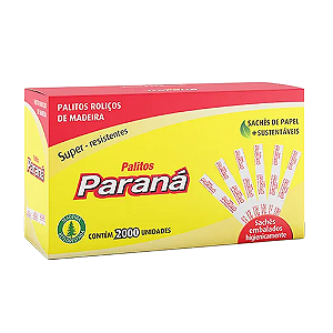 Palito Dente Madeira Sache Papel 2000Un Palitos Paraná