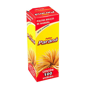 Palito de dente madeira caixinha 100un Palitos Paraná