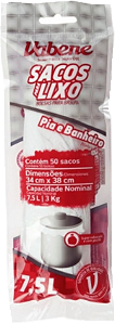 Saco lixo pia e banheiro 7,5L 50un