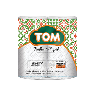 Papel Toalha Cozinha Tom 2x50 Folhas Claramax