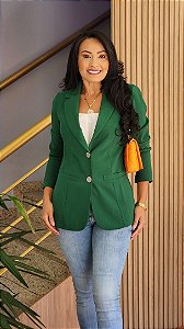Blazer Alfaiataria Verde Bandeira
