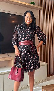 Vestido Tule Floral