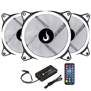 Kit 3 Fans Gamer Rise Mode Smart RGB  - RM-FN-02-RGB