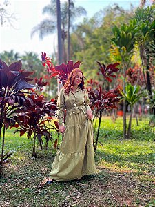 Vestido Magnus verde musgo - P