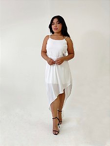 Vestido Assimétrico off white- M
