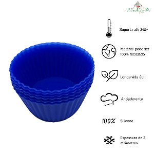Kit 6 Formas Silicone CapCake e Muffins, seja o Chefe da sua Cozinha.