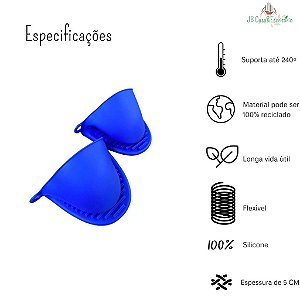kit com 2 Luva de Silicone Para Cozinha