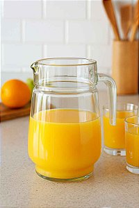 Jarra de Vidro Transparente 1,8L com Tampa de Acrílico – Ideal para Bebidas e Armazenamento