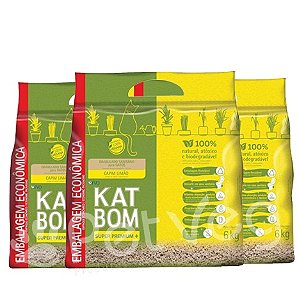 Kit KATBOM Capim Limão Econômica - 3 pacotes de 6kg - R$64,96 o pacote!