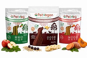 Kit 3 Dental Care Naturais Petveg - 150g Cada