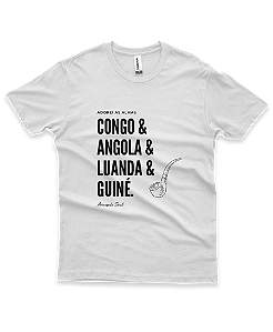 Camiseta básica Masculina Linhas de Preto Velho