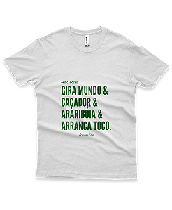 Camiseta básica Masculina Meus Amigos Caboclos Nova Versão
