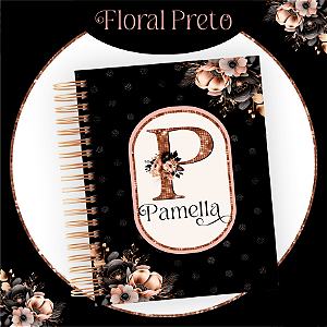 AGENDA ALFABETO PRETO E ROSA