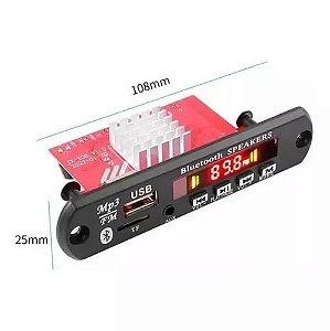 Placa Amplificada 2x60w Fm Aux Usb Bluetooth