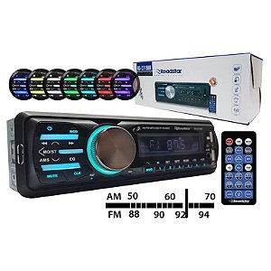 Rádio Automotivo AM/FM RS-2715BR com Carregador USB Roadstar