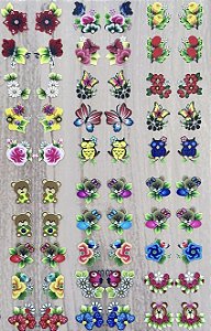 Adesivos³D Médio-Cartelão com 60 (uni).