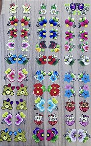 Adesivos³D Médio-Cartelão com 60 (uni).