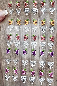 Adesivos³D Médio-Cartelão com 60 (uni).