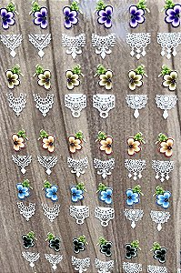 Adesivos³D Médio-Cartelão com 60 (uni).