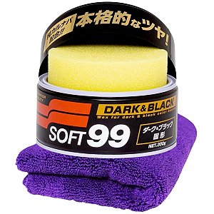 Dark & Black Cera Carnaúba Premium Soft99 + Microfibra 350 GSM