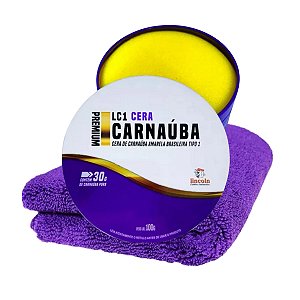 LC1 Cera Carnaúba Premium Proteção Brilho + Microfibra 350 GSM