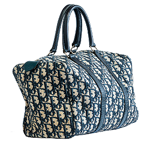 CHRISTIAN DIOR MONOGRAM BOSTON DIORÍSSIMO AZUL MARINHO VINTAGE