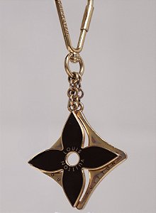 LOUIS VUITTON CHARM DE BOLSA PORTOCRE PUZZLE METAL MARROM E DOURADO M65218