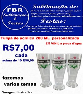 TULIPA ACRILICA PERSONALIZADAS 260 ML