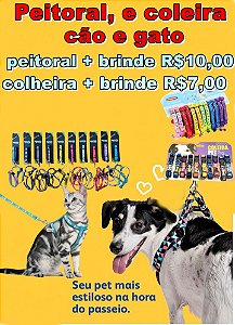 peitoral e coleira pet