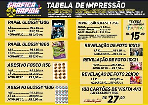 impressão em papéis