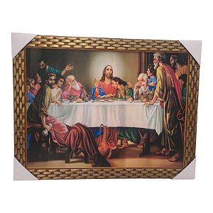 Quadro Decorativo Santa Ceia Moderno Religioso 35x45cm