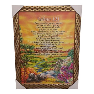 Quadro Decorativo Salmo 121 Religioso 35x45cm