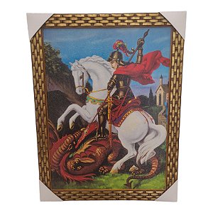 Quadro Decorativo São Jorge Guerreiro 35x45cm