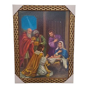 Quadro Decorativo Santos Reis 3 Reis Magos 35x45cm