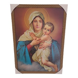 Quadro Decorativo Mãe Rainha Grande 50x70cm