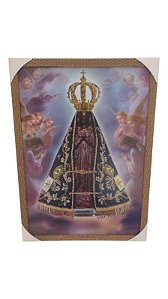Quadro Decorativo Nossa Senhora Aparecida Anjos 50x70Cm