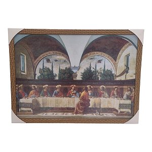 Quadro Decorativo Santa Ceia Vintage 50x70cm